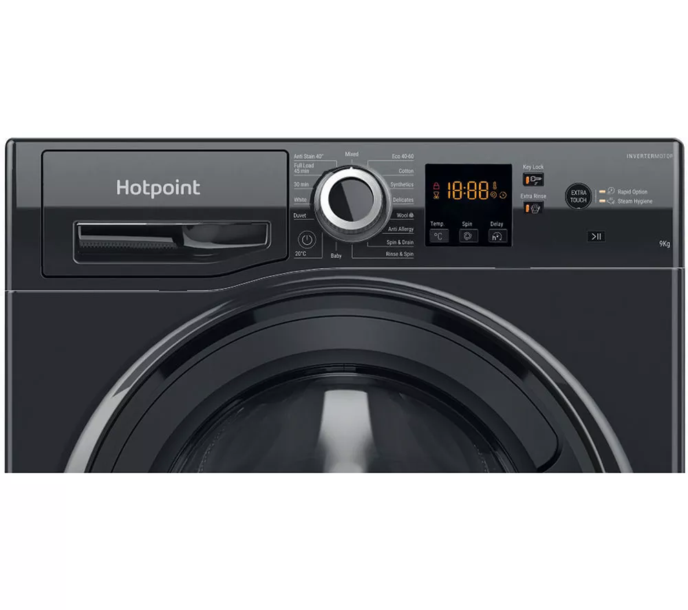 HOTPOINT Anti-Stain NSWR 946 BS UK 9 kg 1400 Spin Washing Machine - Black