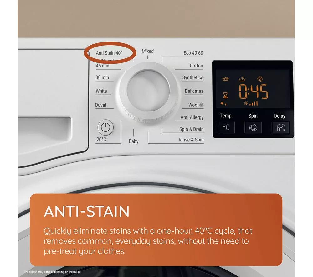 HOTPOINT Anti-Stain NSWR 946 BS UK 9 kg 1400 Spin Washing Machine - Black