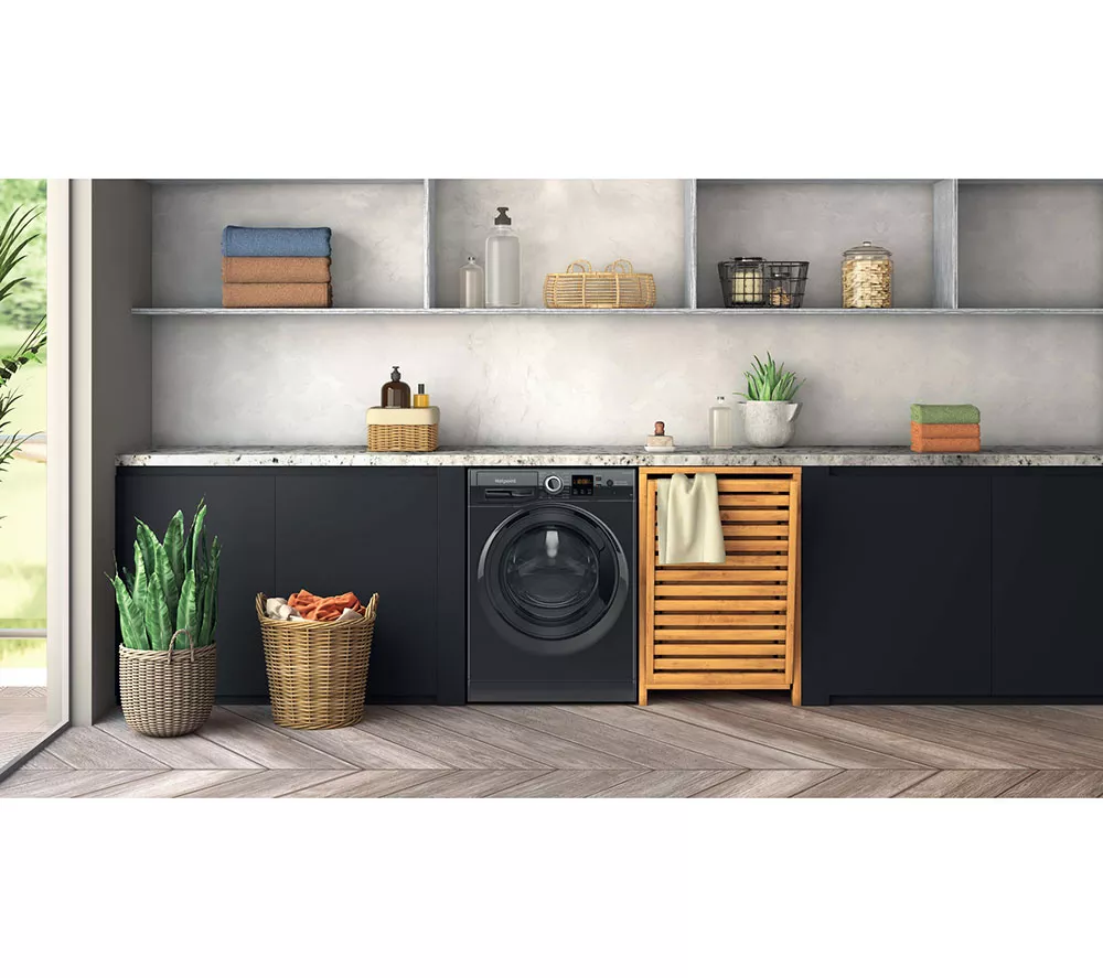 HOTPOINT Anti-Stain NSWR 946 BS UK 9 kg 1400 Spin Washing Machine - Black