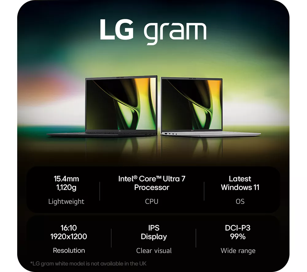 LG gram 14 14Z90S-G.AA78A1 14" Laptop - Intel® Core™ Ultra 7, 1 TB SSD, Black