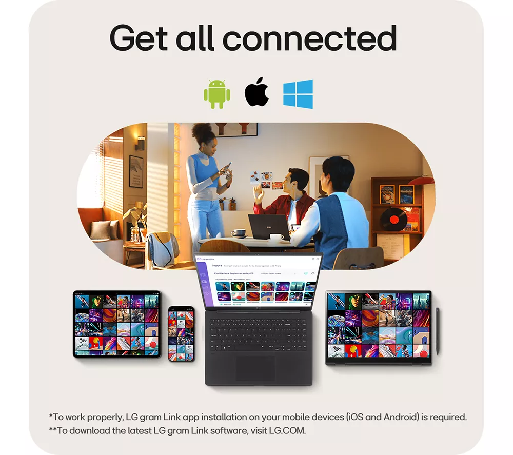 LG gram 14 14Z90S-G.AA78A1 14" Laptop - Intel® Core™ Ultra 7, 1 TB SSD, Black
