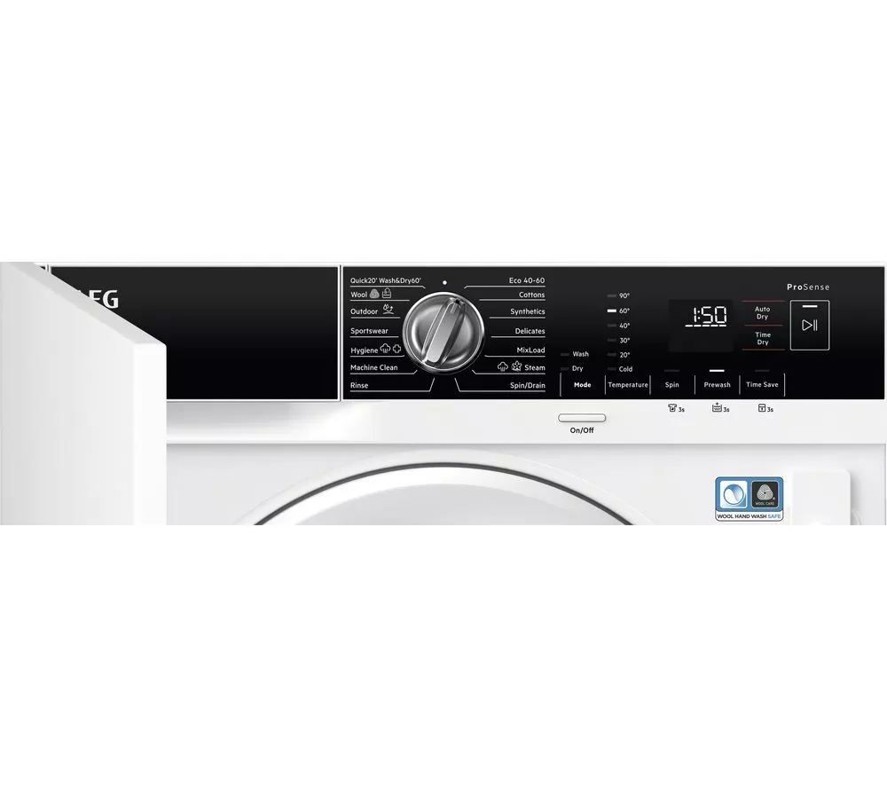 AEG 7000 Series L7WE74634BI Integrated 7 kg Washer Dryer