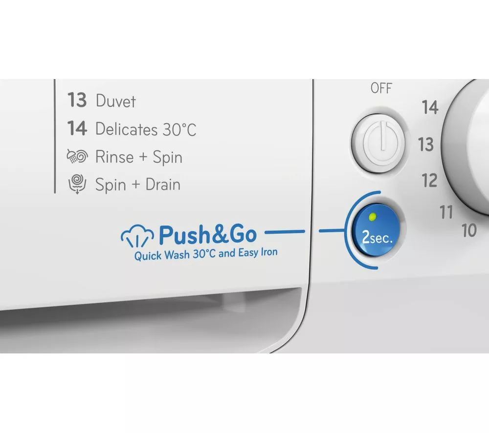 INDESIT Innex Steam Push&Go BWE 111496X WV UK 11 kg 1400 Spin Washing Machine - White