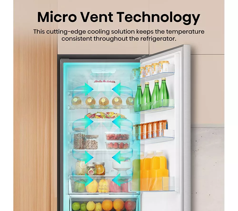 HISENSE RB440N4ACD 60/40 Fridge Freezer - Stainless Steel