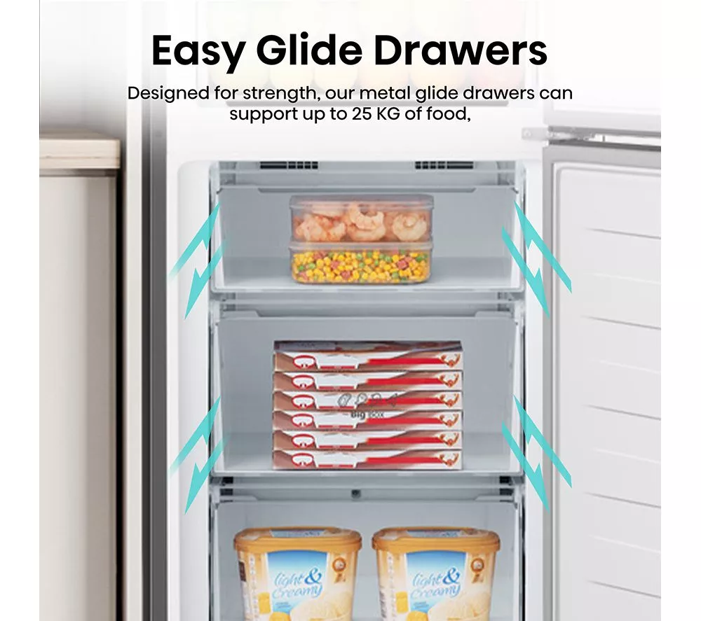 HISENSE RB440N4ACD 60/40 Fridge Freezer - Stainless Steel