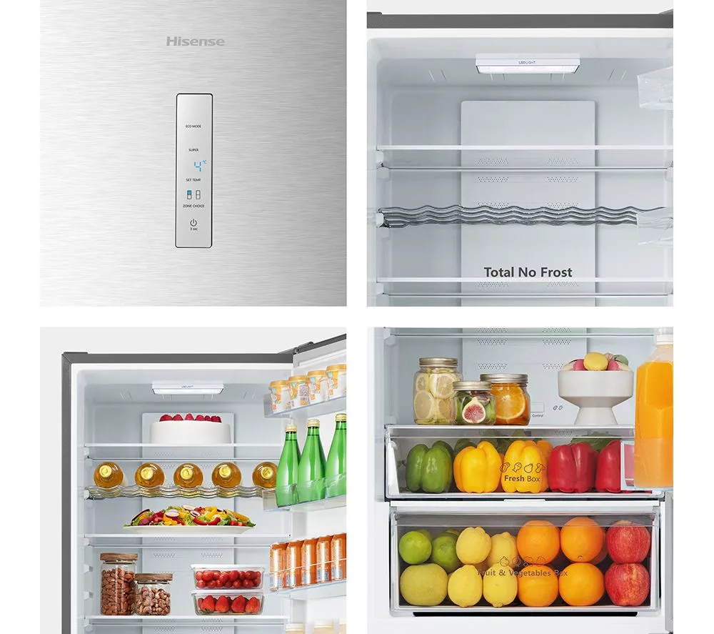 HISENSE RB440N4ACD 60/40 Fridge Freezer - Stainless Steel