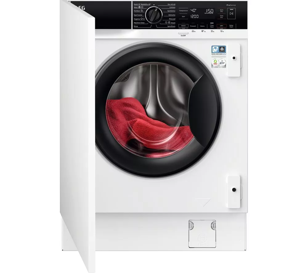 AEG 7000 Series L7WC84636BI Integrated 8 kg Washer Dryer