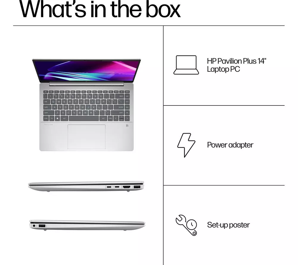 HP Pavilion Plus 14-ew1500sa 14" Laptop - Intel® Core™ Ultra 7, 1 TB SSD, Silver