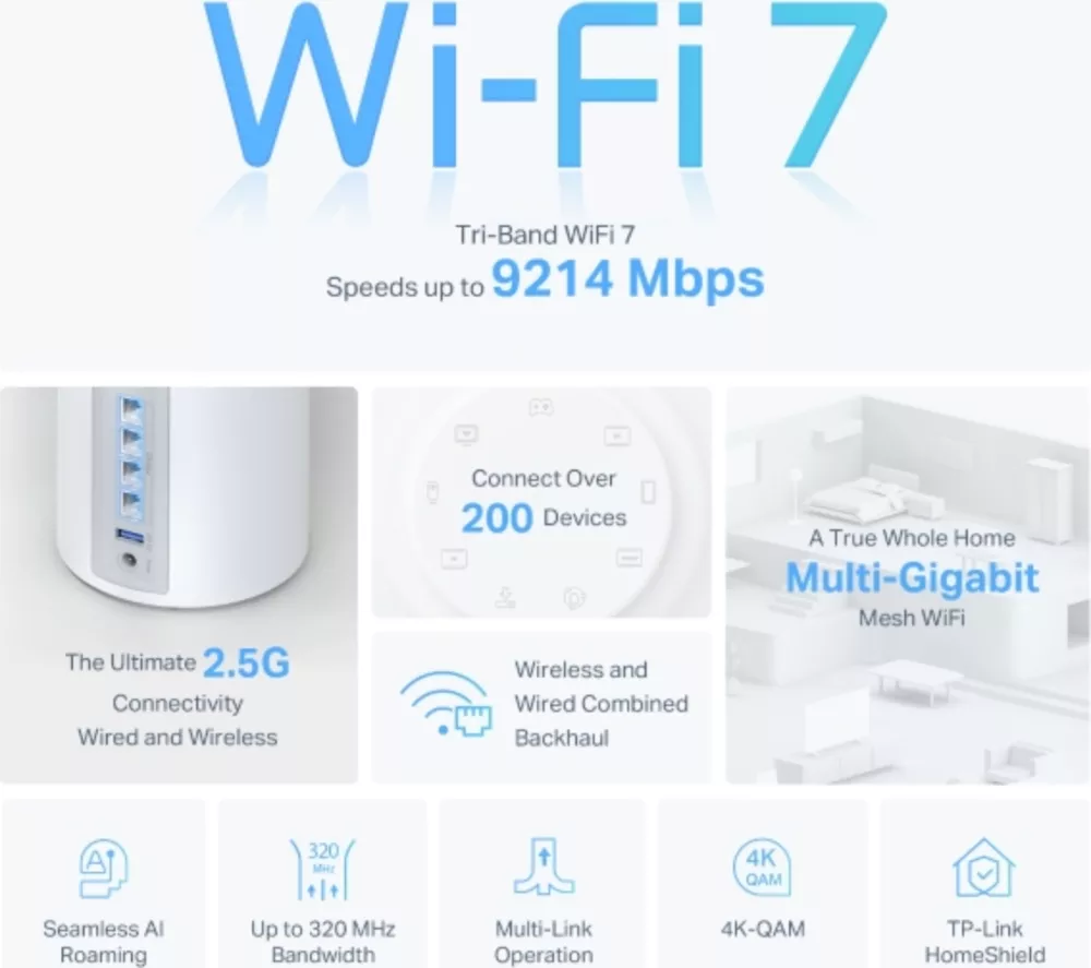 TP-LINK Deco BE65 Whole Home WiFi System - Triple Pack