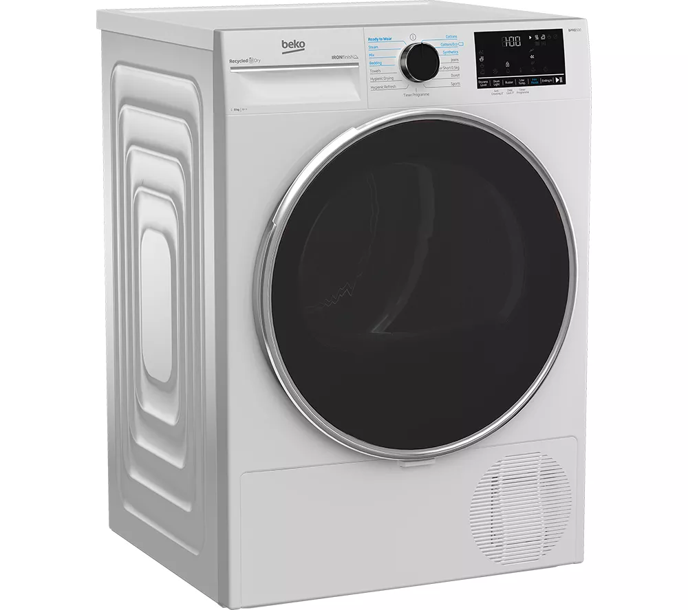 BEKO Pro Ironfinish B5T48231IW 8 kg Heat Pump Tumble Dryer - White