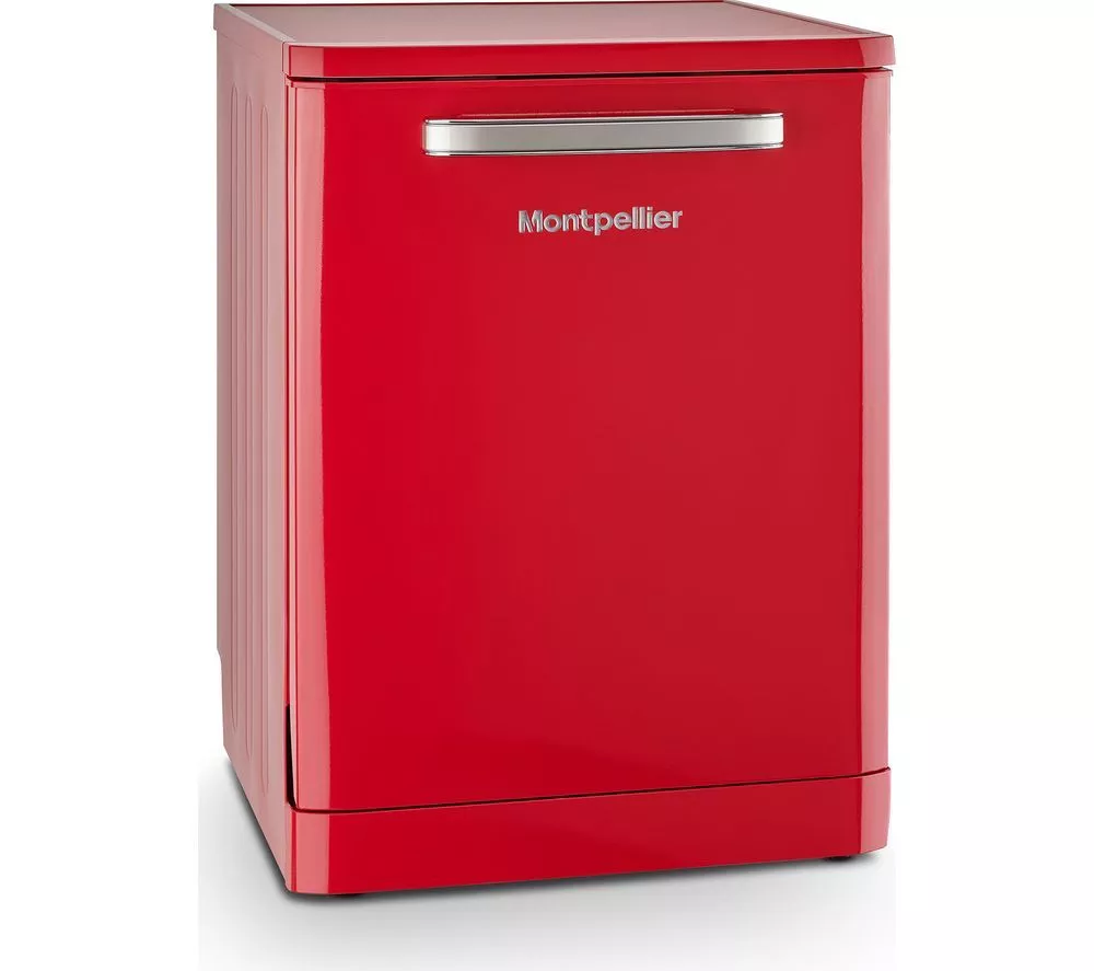 MONTPELLIER Retro MAB1353DR Full-size Dishwasher - Red