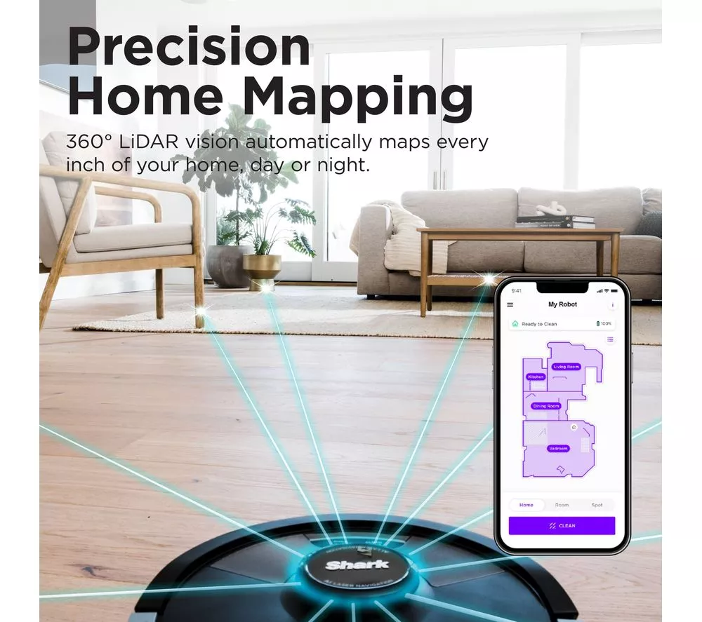 SHARK RV2620WAUK Matrix Plus 2-in-1 Robot Vacuum Cleaner - Black