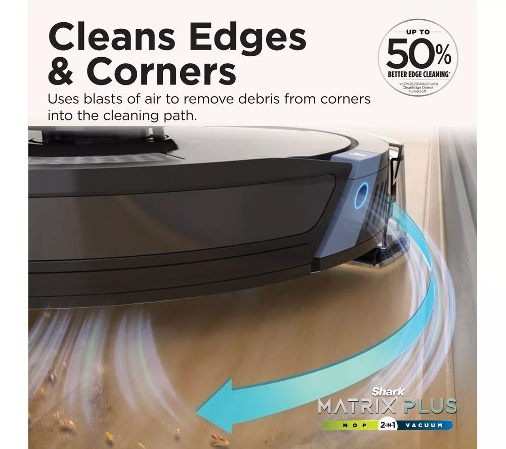 SHARK RV2620WAUK Matrix Plus 2-in-1 Robot Vacuum Cleaner - Black
