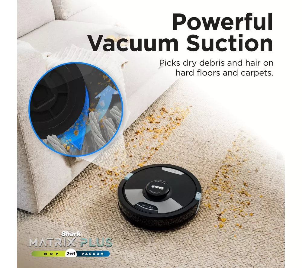 SHARK RV2620WAUK Matrix Plus 2-in-1 Robot Vacuum Cleaner - Black