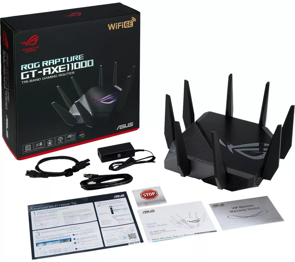 ASUS ROG Rapture GT-AXE11000 WiFi Router - AXE 11000, Tri-band