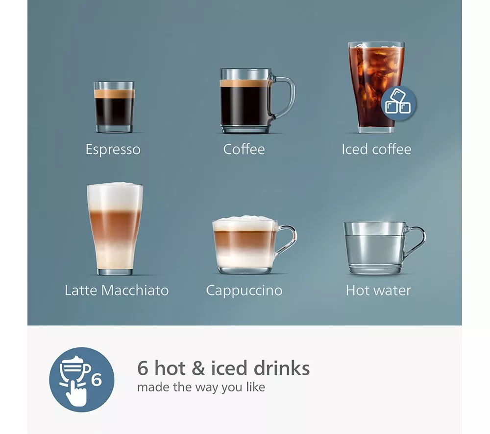 PHILIPS Series 3300 LatteGo EP3347/90 Smart Bean to Cup Coffee Machine - Chrome and Black