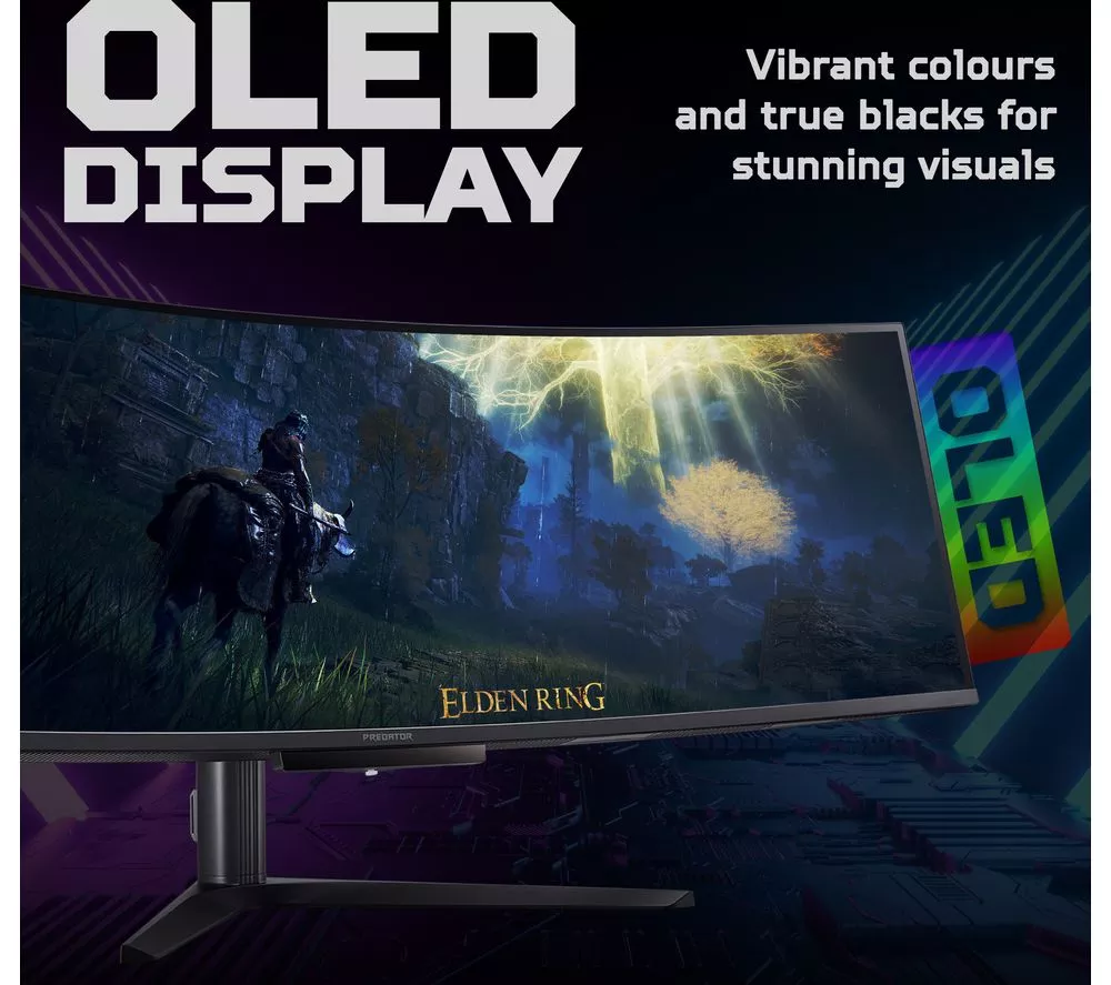 ACER Predator X49X Dual Quad HD 240HZ 49" Curved OLED Gaming Monitor - Black