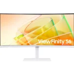 SAMSUNG ViewFinity S6 LS34C650TAUXXU Wide Quad HD 34" Curved VA LCD Monitor - White