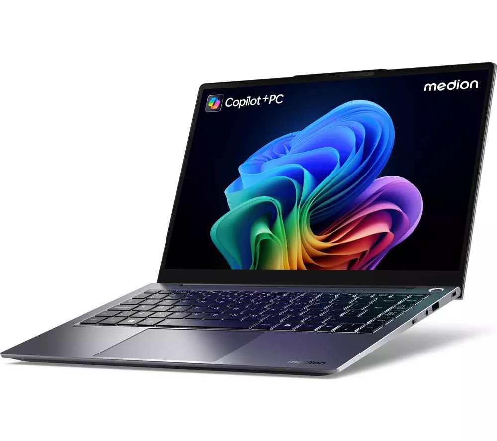 MEDION SPRCHRGD 14 S1 Elite 14" Laptop, Copilot+ PC - Snapdragon X Elite, 512 GB SSD, Grey