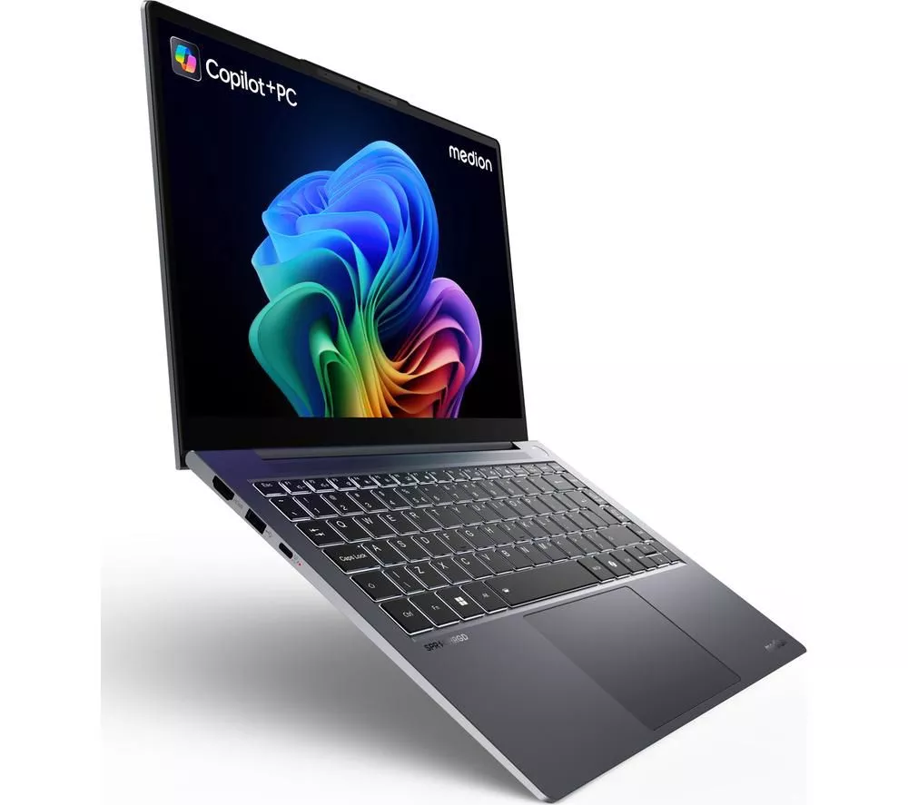 MEDION SPRCHRGD 14 S1 Elite 14" Laptop, Copilot+ PC - Snapdragon X Elite, 512 GB SSD, Grey