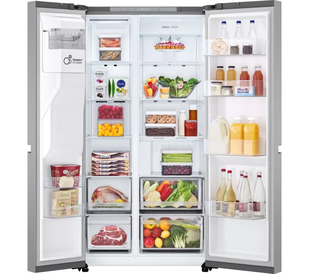 LG NatureFRESH GSLC40PYPE American-Style Fridge Freezer - Prime Silver