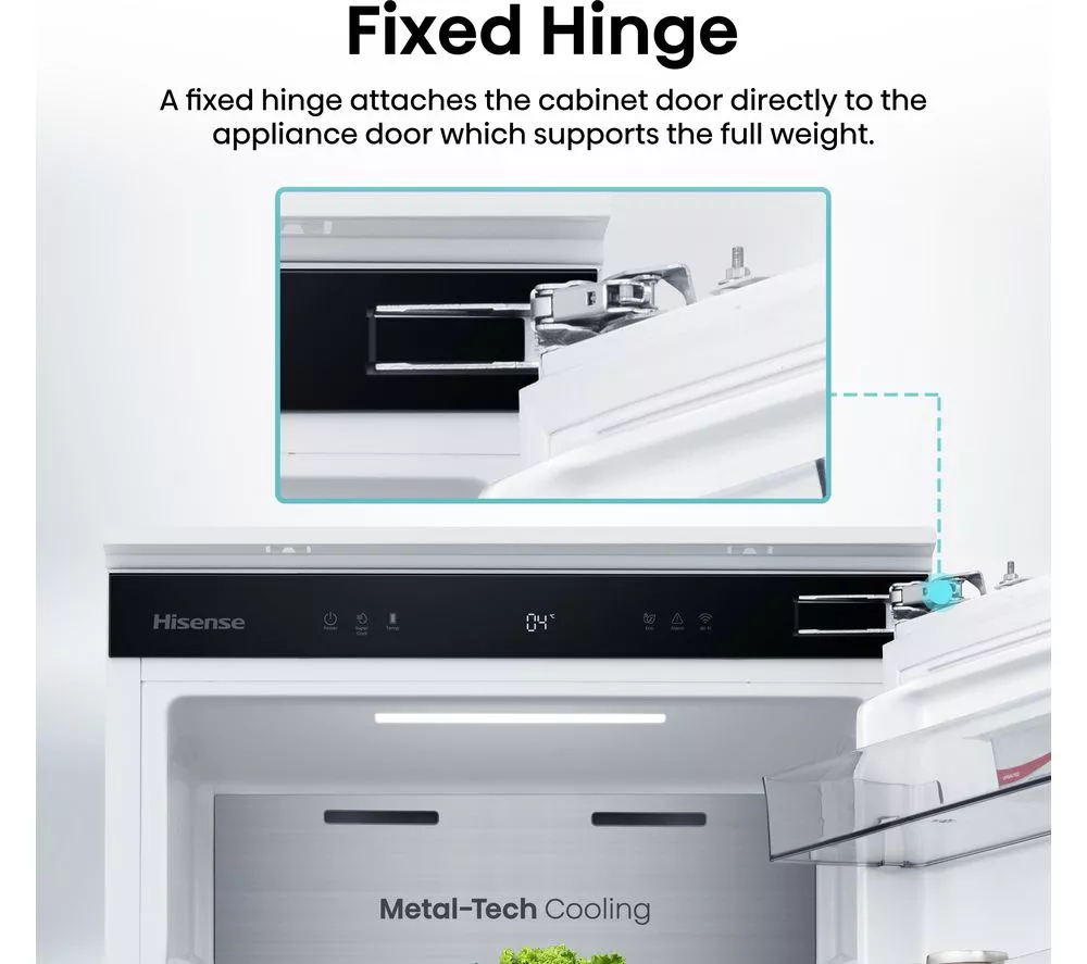 HISENSE RL3B303SAWE Integrated Tall Fridge - Fixed Hinge
