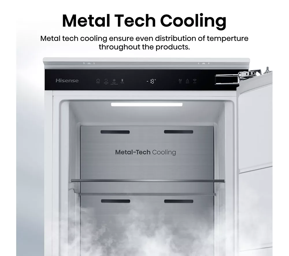 HISENSE FT3B213SAWE Integrated Tall Freezer - Fixed Hinge