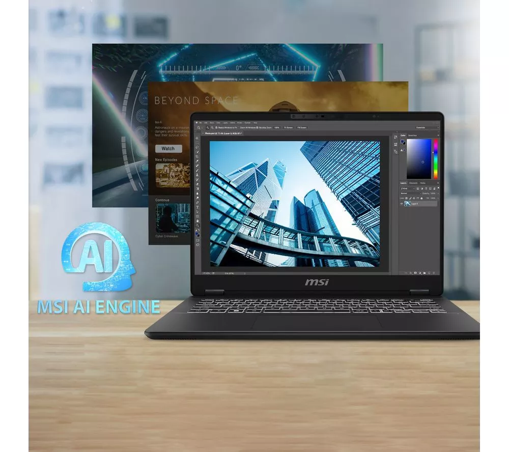 MSI Prestige 14 AI Evo 14" Laptop - Intel® Core™ Ultra 7, 512 GB SSD, Grey
