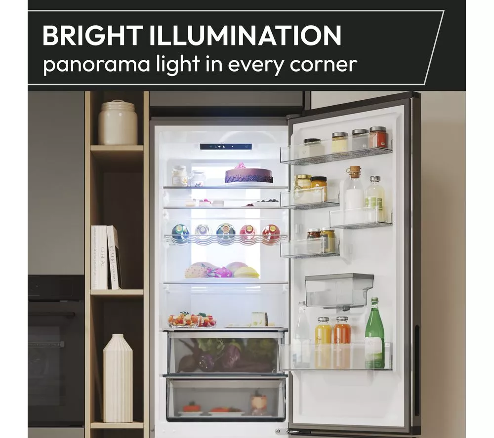 HOOVER H-Combi 500 HONCQ4T620EWXK Smart 70/30 Fridge Freezer - Silver