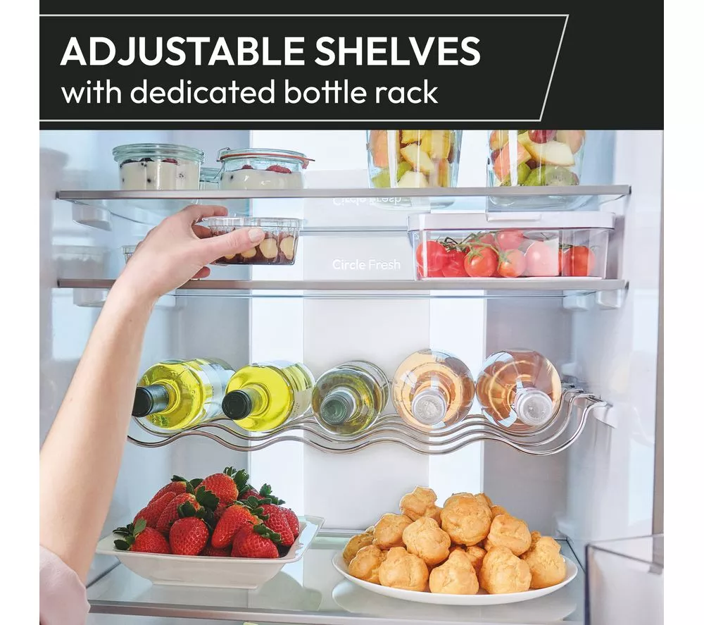 HOOVER H-Combi 500 HONCQ4T620EWXK Smart 70/30 Fridge Freezer - Silver