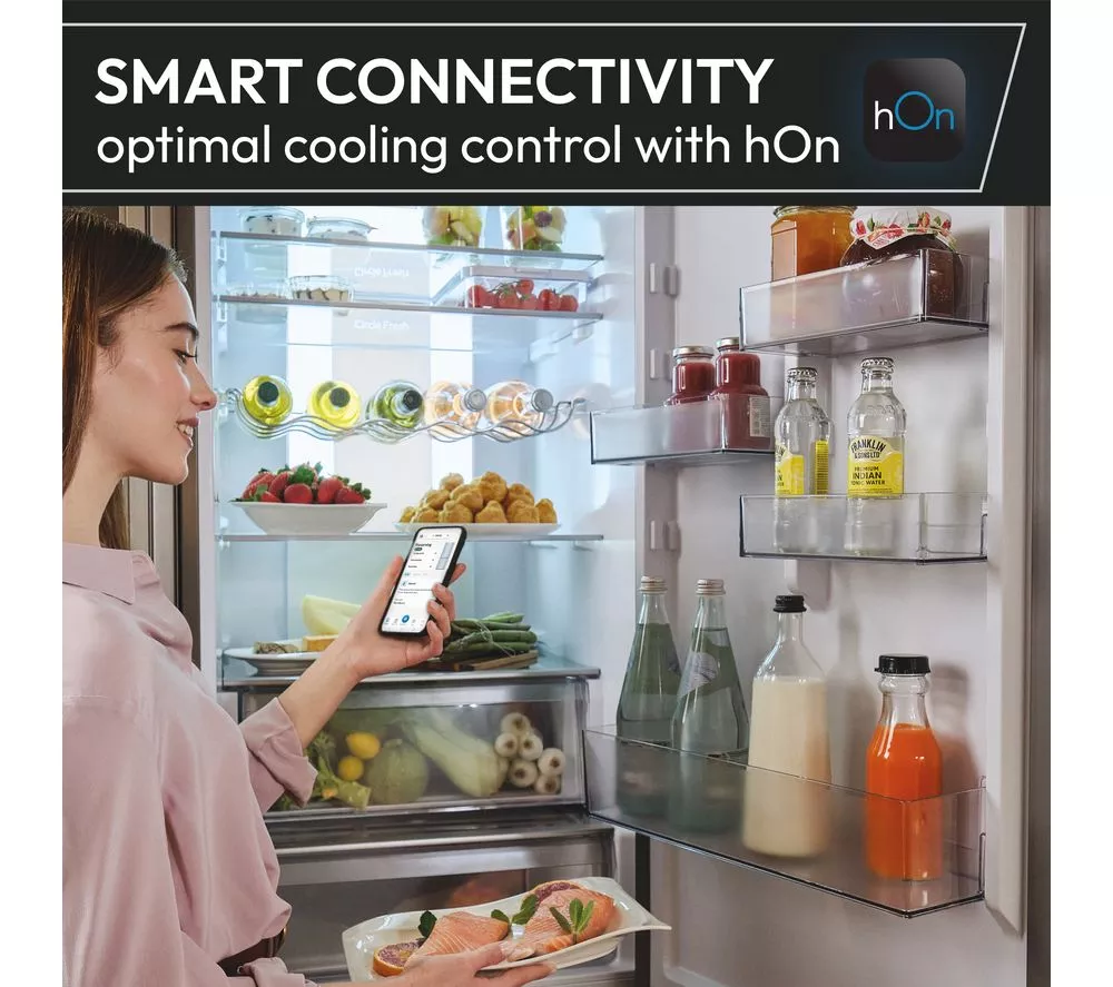 HOOVER H-Combi 500 HONCQ4T620EWXK Smart 70/30 Fridge Freezer - Silver