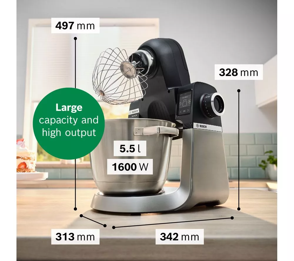 BOSCH Series 6 MUMS6ZM00G Stand Mixer - Black & Silver