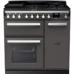 RANGEMASTER Estel Deluxe ESDL90DFPSLT/CM1 90 cm Dual Fuel Range Cooker - Slate & Chrome