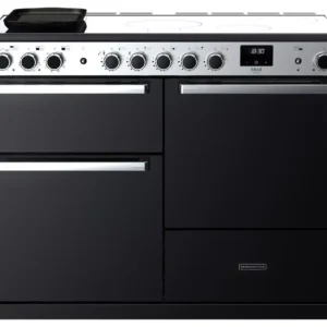 RANGEMASTER Edge Deluxe EDDL110EIGBLK/CM1 110 cm Electric Induction Range Cooker - Black & Chrome