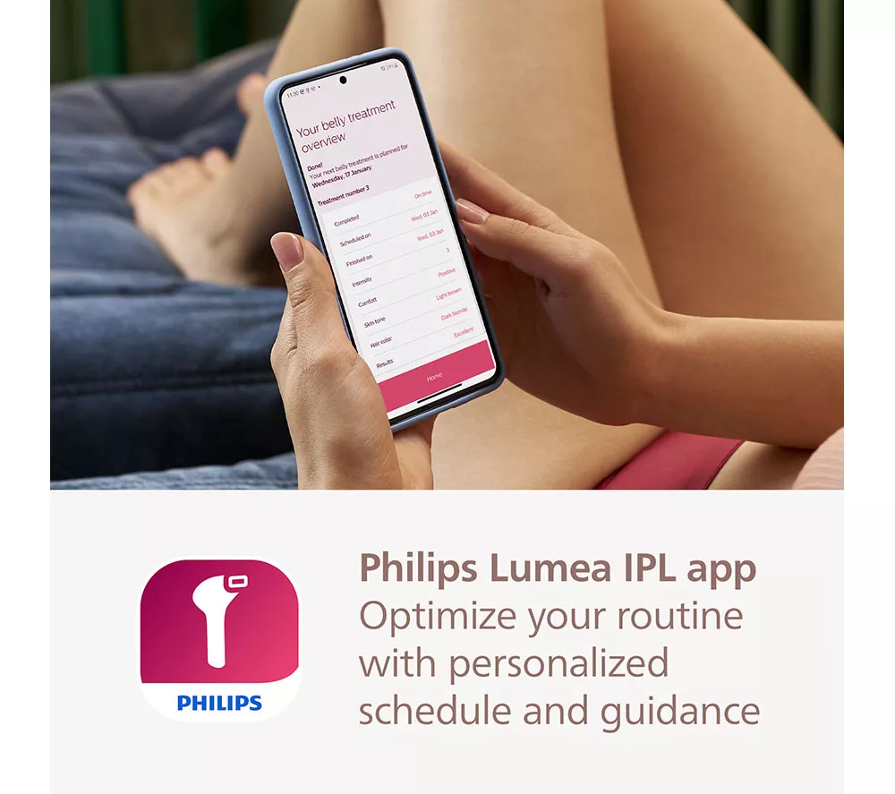 PHILIPS Lumea 9000 Series BRI955/01 Cordless IPL Hair Removal System - White & Pink