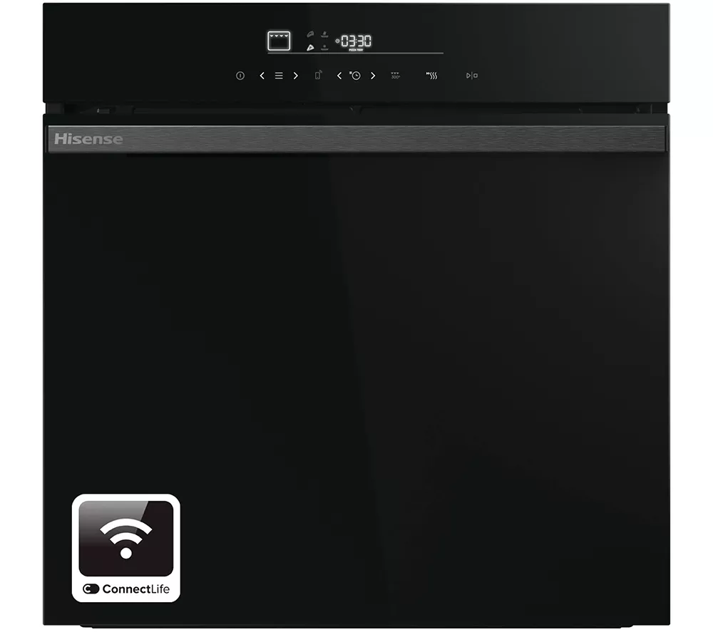 HISENSE Hi6 BlackLine HO66FAPizzaChef Electric Pyrolytic Smart Oven - Jet Black