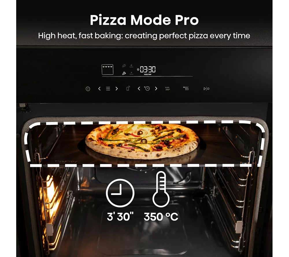 HISENSE Hi6 BlackLine HO66FAPizzaChef Electric Pyrolytic Smart Oven - Jet Black