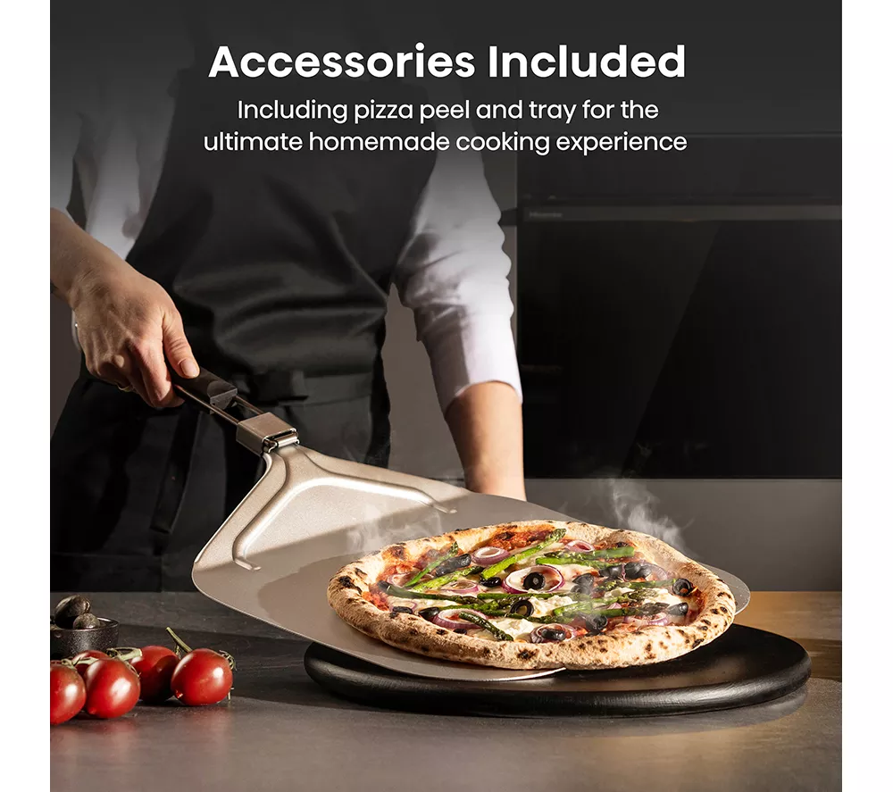 HISENSE Hi6 BlackLine HO66FAPizzaChef Electric Pyrolytic Smart Oven - Jet Black