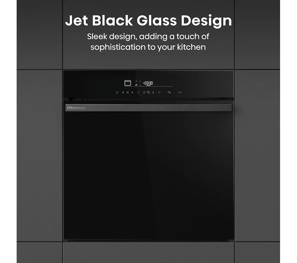 HISENSE Hi6 BlackLine HO66FAPizzaChef Electric Pyrolytic Smart Oven - Jet Black