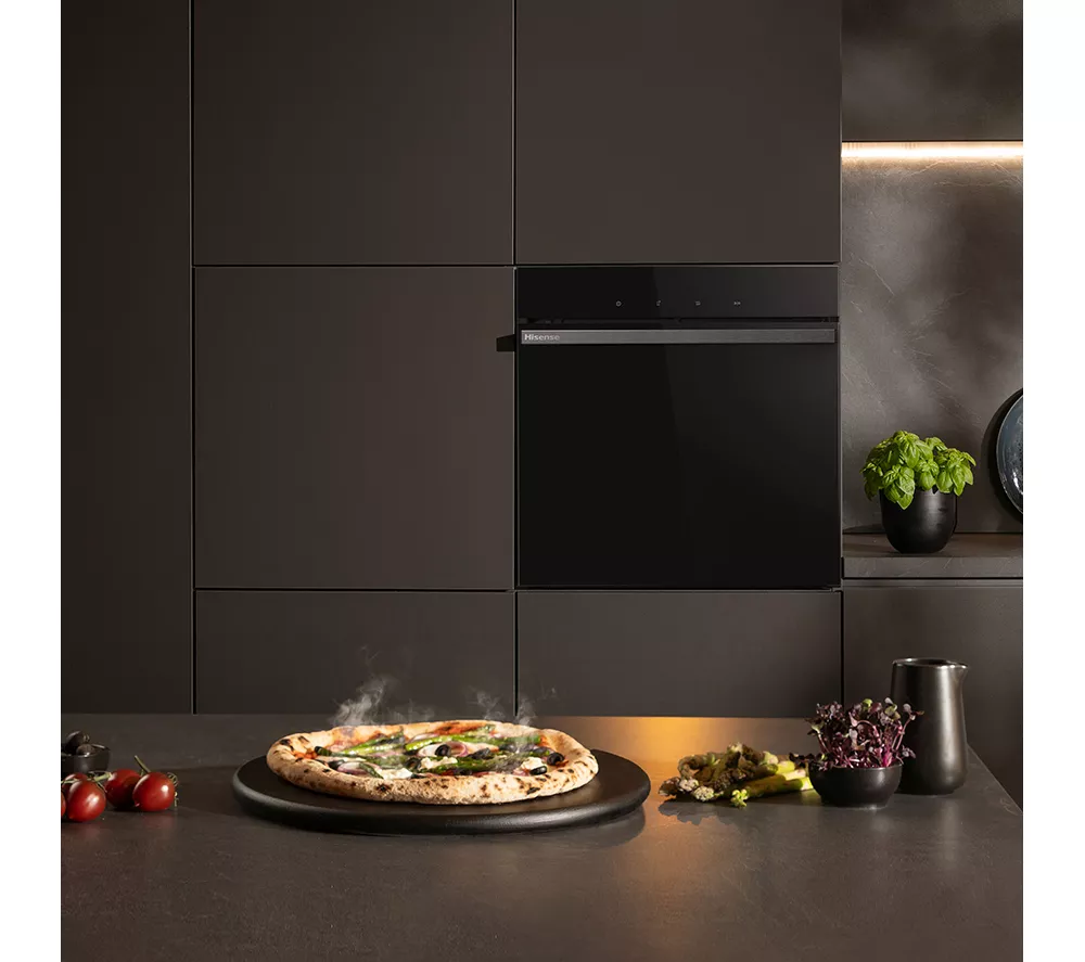 HISENSE Hi6 BlackLine HO66FAPizzaChef Electric Pyrolytic Smart Oven - Jet Black