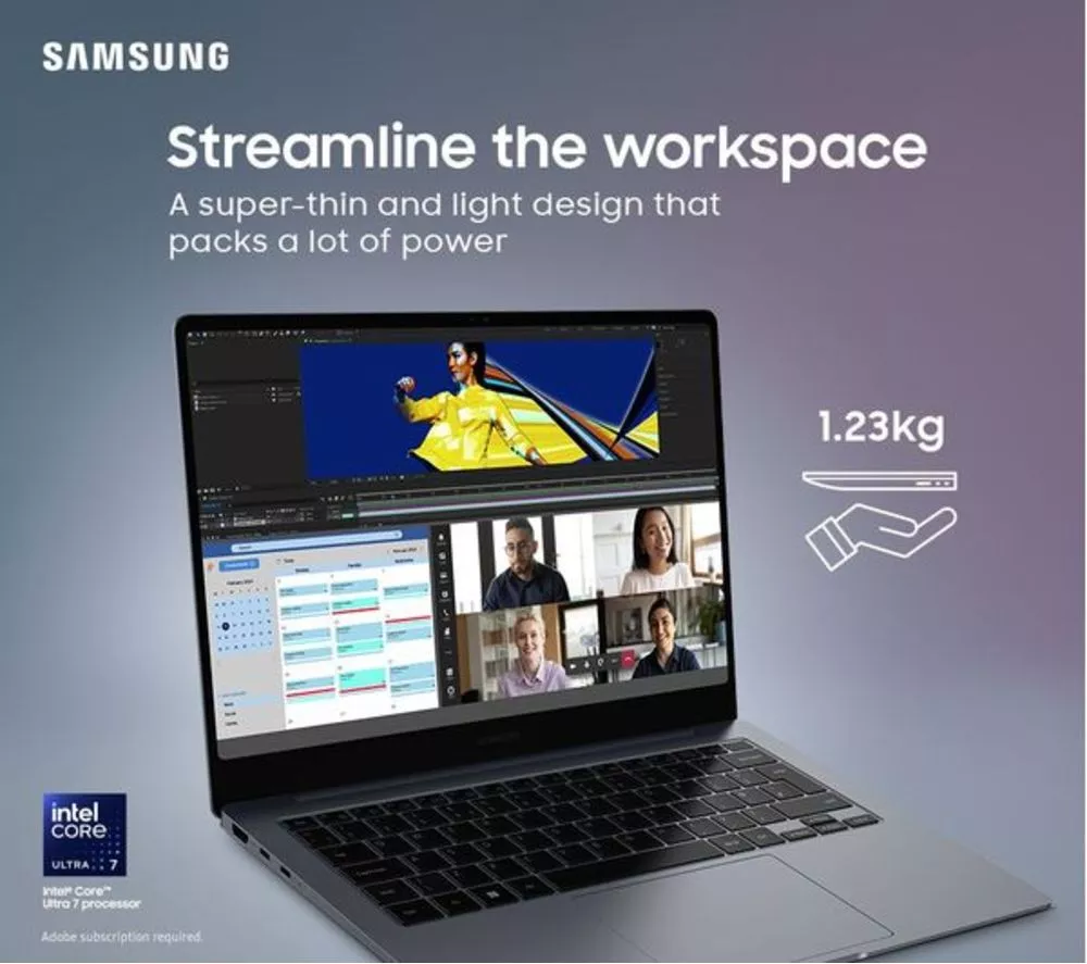 SAMSUNG Galaxy Book4 Pro 14" Refurbished Laptop - Intel® Core™ Ultra 7, 512 GB SSD, Grey (Excellent Condition)