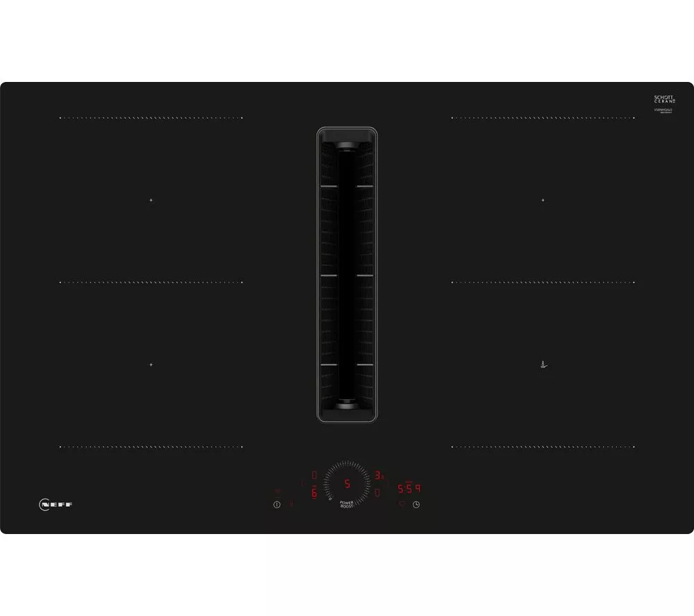 NEFF N70 V58NHQ4L0 80 cm Vented Electric Induction Smart Hob - Black