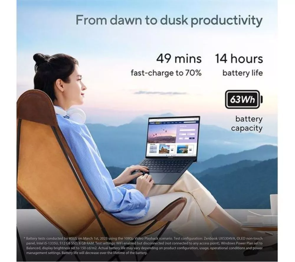 ASUS Zenbook S 13 OLED 13.3" Refurbished Laptop – Intel® Core™ i7, 1 TB SSD, Grey (Excellent Condition)