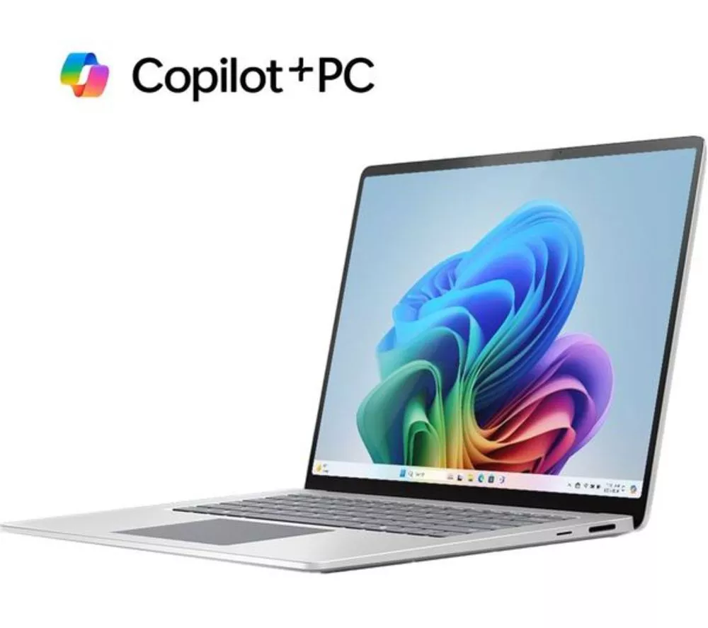 MICROSOFT 15" Refurbished Surface Laptop, Copilot+ PC - Snapdragon X Elite, 256 GB SSD, Platinum (Very Good Condition)