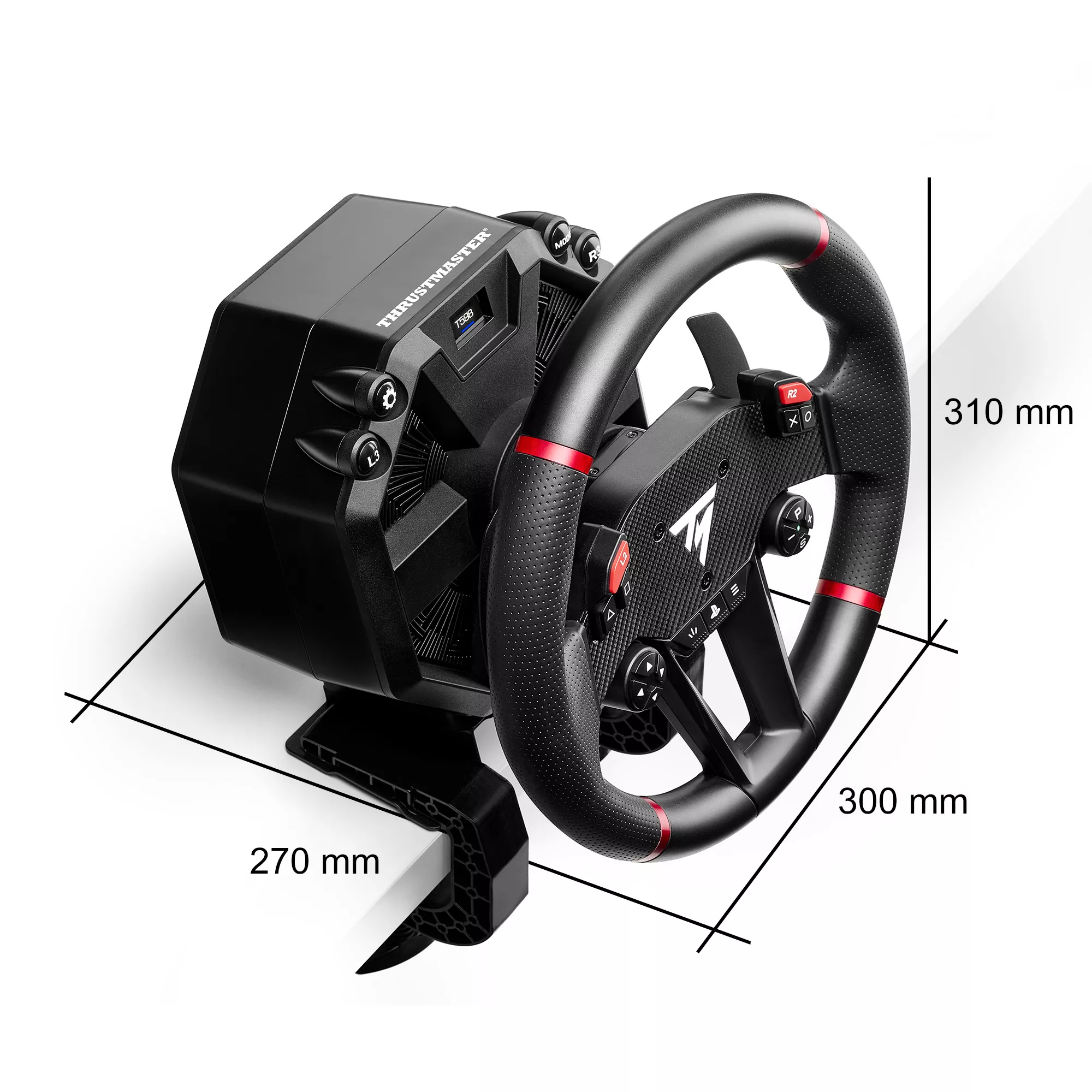 THRUSTMASTER T598 Direct Axial Drive Force Feedback Racing Wheel and Pedals for PlayStation & PC - Black