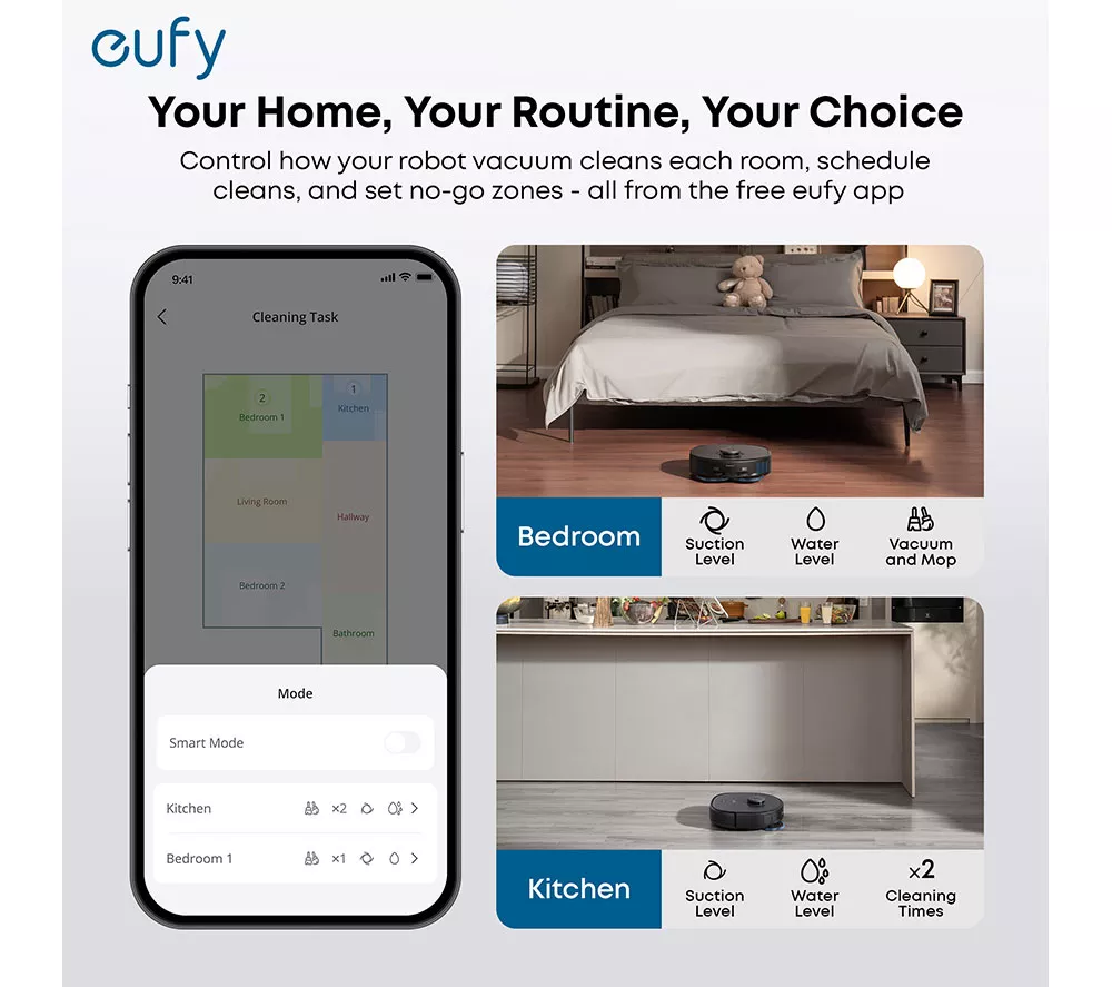 EUFY Omni S1 Pro Robot Vacuum Cleaner & All-in-One Station - Black