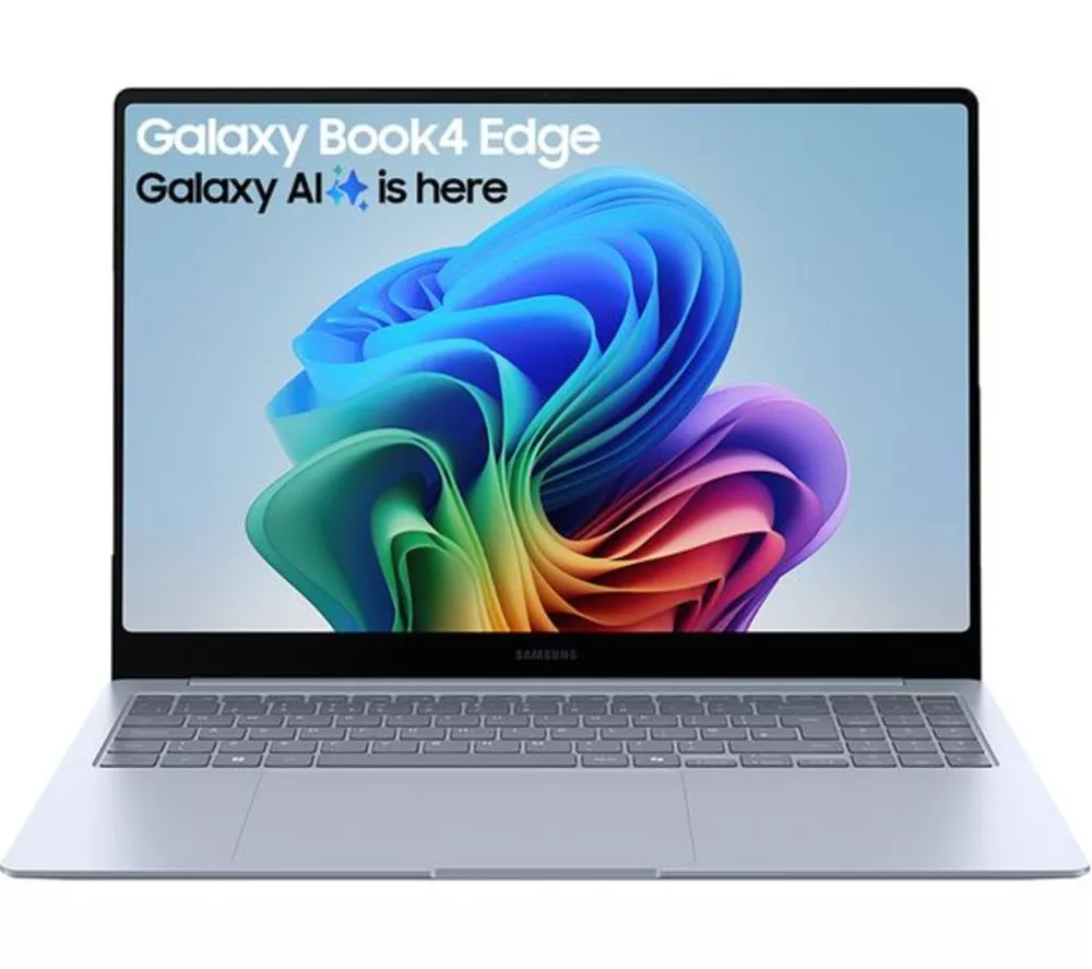 SAMSUNG Galaxy Book4 Edge 16" Refurbished Laptop, Copilot+ PC - Snapdragon X Elite, 512 GB SSD, Sapphire Blue (Very Good Condition)