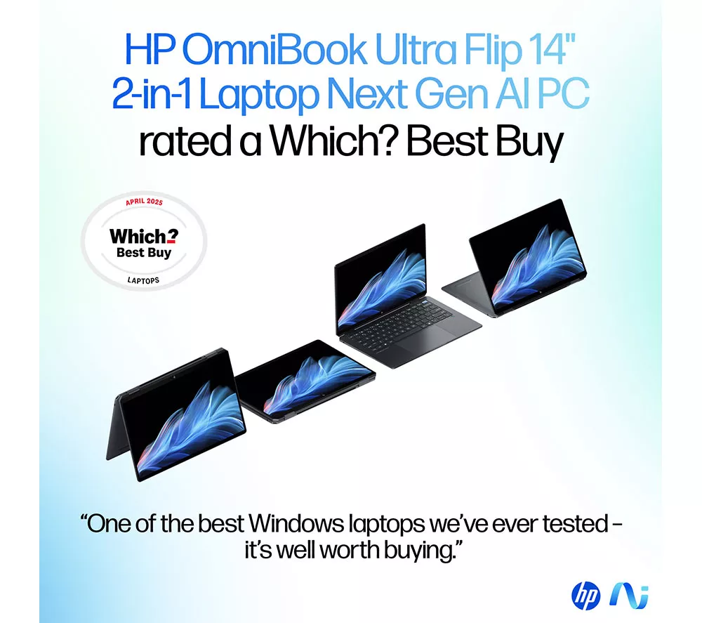 HP OmniBook Ultra Flip 14" 2 in 1 Laptop - Intel® Core™ Ultra 7, 2 TB SSD, Grey