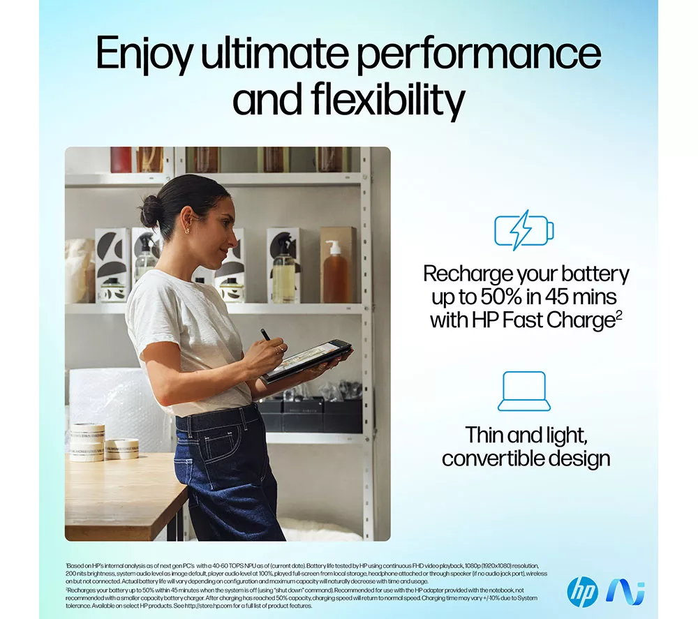 HP OmniBook Ultra Flip 14" 2 in 1 Laptop - Intel® Core™ Ultra 7, 2 TB SSD, Grey