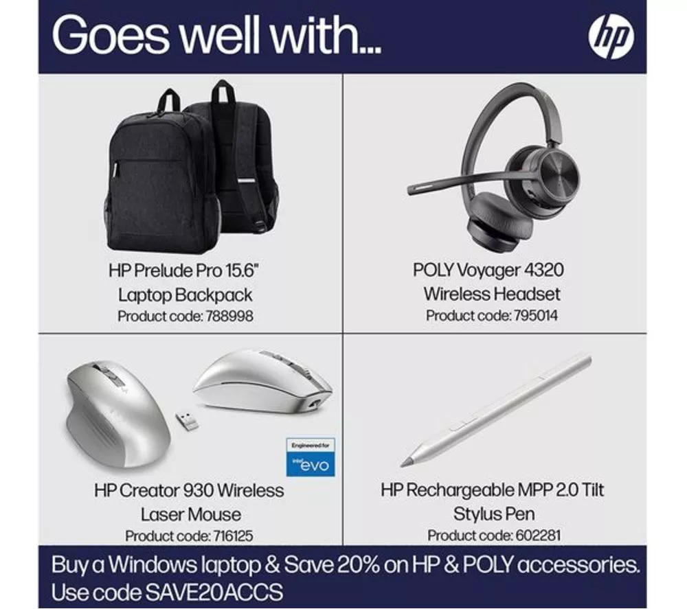 HP ENVY x360 14-fc0501na 14" 2 in 1 Refurbished Laptop - Intel® Core™ Ultra 5, 512 GB SSD, Silver (Very Good Condition)